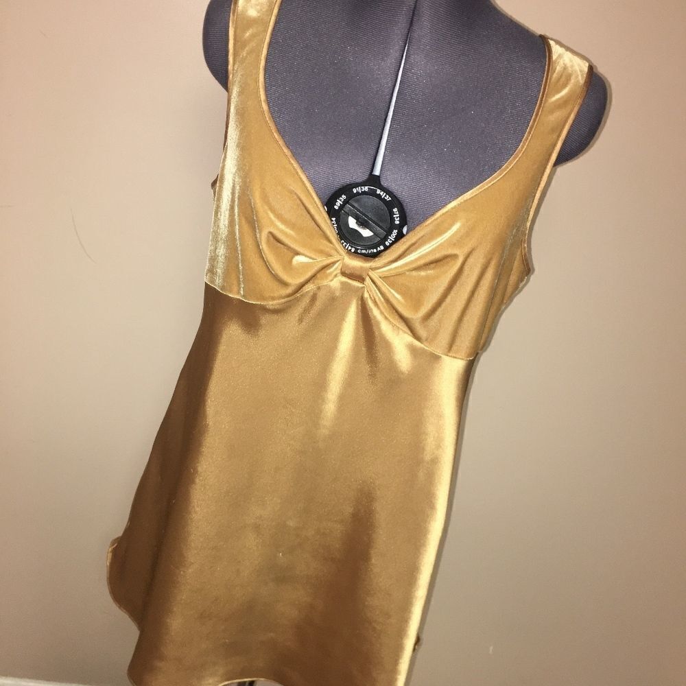 Expressions Satin and velvet dressy tank XS